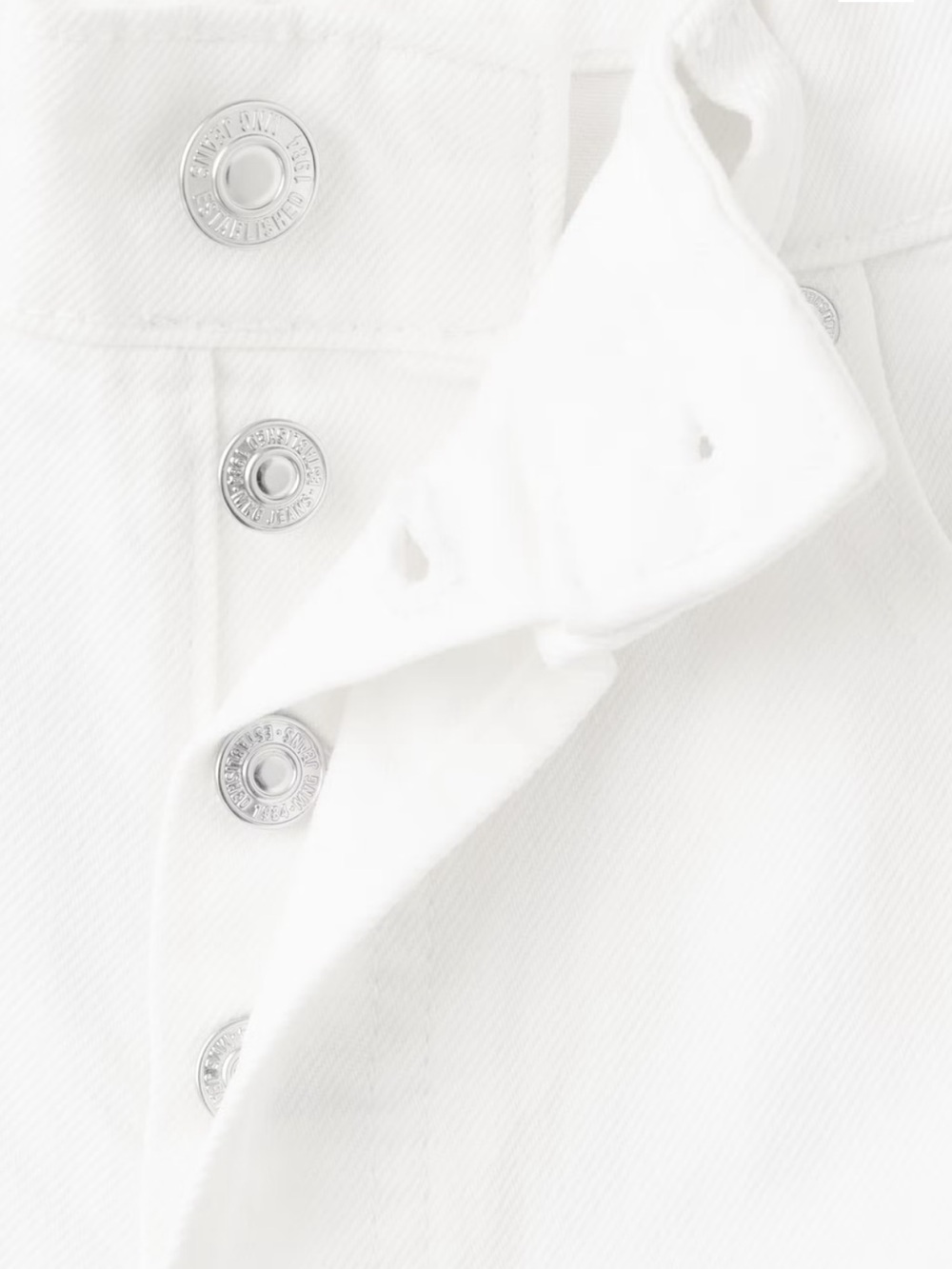 Mango White Denim Shorts with Frayed Hem - Picture 3 of 4